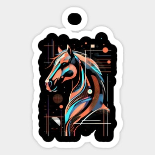 Horsehead abstract Sticker